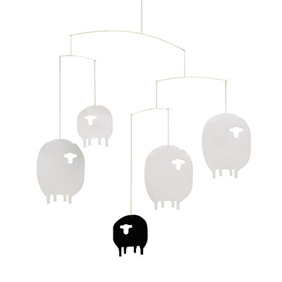 FLENSTED MOBILES r sheep mobileiwhite/black zCgEubNj