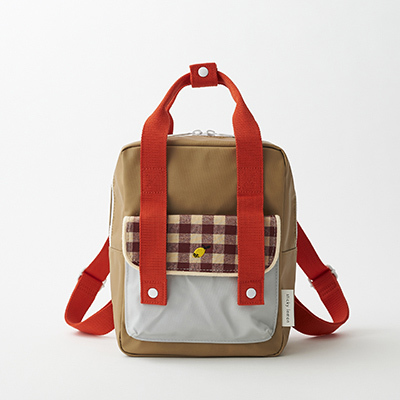 STICKY LEMON backpack | ginghamipool green + apple red + leaf green jsmall