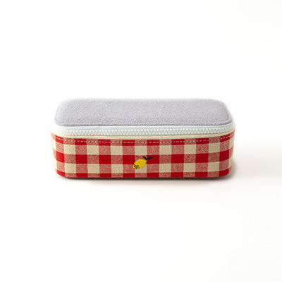 STICKY LEMON pencil case | special edition ginghamipoppy gingham + mauve lilac + fig brownjone size