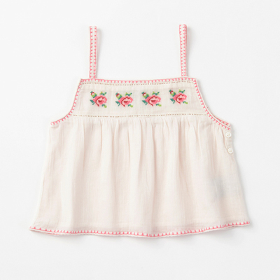 y5/26܂SALE 50OFFzEMILE&IDA 2023SS KIDS EMBROIDERED TOPiPETALE j4A-6A
