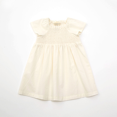 y5/26܂SALE 50%OFFzSERENDIPITY ORGANICS 2023SS BABY Baby Smock DressiOffwhite j18M-24M