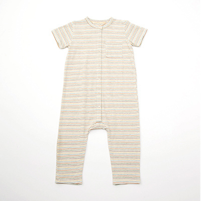 SERENDIPITY ORGANICS 2023SS BABY Baby Jersey Pocket SuitiRainbow Stripe j12M-18M