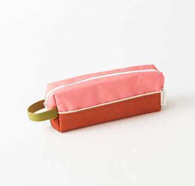 STICKY LEMON pencil case | farmhouse | flower pink + willow brown one size