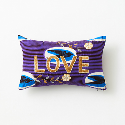 CSAO Mini Embroidered cushion LOVE