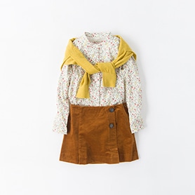 BONPOINT BLOUSE, BELLEROSE SKIRT, CARDIGAN