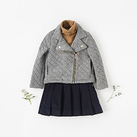 PETIT BATEAU TURTLE NECK SHIRT, SKIRT, JACKET