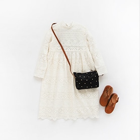 BONPOINT DRESS, BELLEROSE BAG, NATHALIE VERLINDEN SHOES