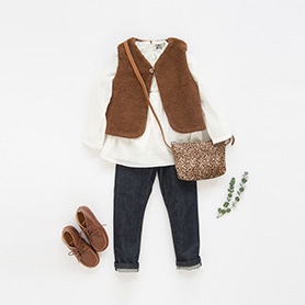 BONTON BLOUSE, VEST, BONPOINT PANTS, NATHALIE VERLINDEN SHOES