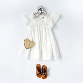 BONTON BLOUSE, SKIRT, BAG, SANDALS