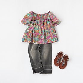 BONTON BLOUSE, BELLEROSE PANTS, PEPE SANDALS