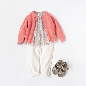 BONTON BLOUSE, CARDIGAN, SANDALS, BELLEROSE PANTS