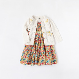 BONTON DRESS, CARDIGAN