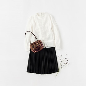 LES COYOTES DE PARIS BLOUSE, SKIRT, JAMIN PUECH BAG