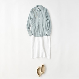 HARTFORD TOP, MAJESTIC SKIRT, POLDER NECKLACE, PORSELLI SHOES