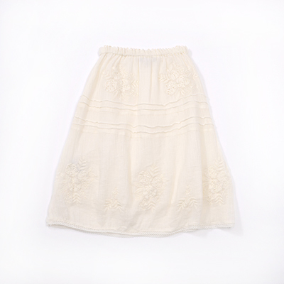 【SALE 60%OFF】EMILE ET IDA 2020SS キッズ 刺繍スカート（ECRU オフホワイト）2A-6A