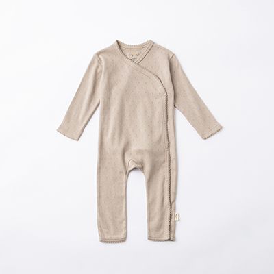 【美品】ciatre カバーオール ピンク 2020年製 LILI et NENE ベビー KONGES SLOEJD ベビー ピコレース付き長袖