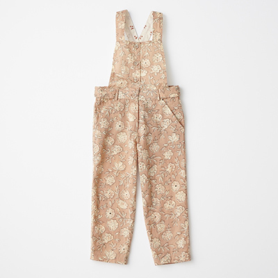 【SALE 50%OFF】EMILE ET IDA 2021SS キッズ フラワープリントサロペットパンツ（FLORAL ROSE ライトブラウン）4A-6A