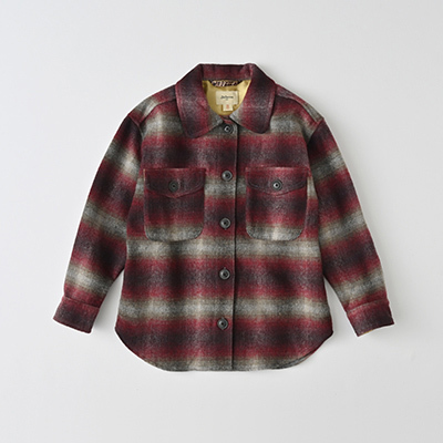 【SALE 50%OFF】BELLEROSE 2021AW キッズ オーバーシャツ（CHECK A-C1070 レッド）12A-14A