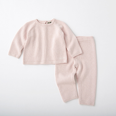 LILI et NENE ベビー BONTON ベビー ニットセットアップ（U094 ROSE 