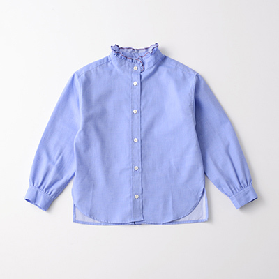 【SALE 40%OFF】BELLEROSE 2021AW キッズ フリルシャツ（SKY-P1337 ブルー）6A-10A