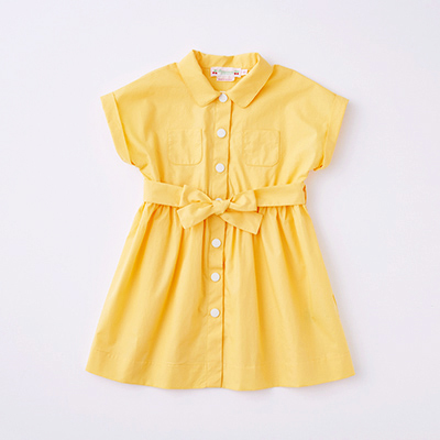 【SALE 40%OFF】BONPOINT 2022SS キッズ シャツワンピース（034CJAUNE SOLEIL イエロー）4A-8A