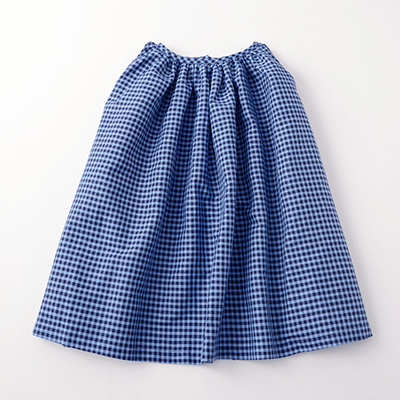 【SALE 30%OFF】MAKIE 2022SS キッズ チェックワンピース（blue check ブルー）4A-6A