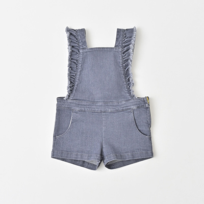 【SALE 30%OFF】EMILE ET IDA 2022SS キッズ デニムサロペット（BABY BLUE ブルーグレー）8A-10A