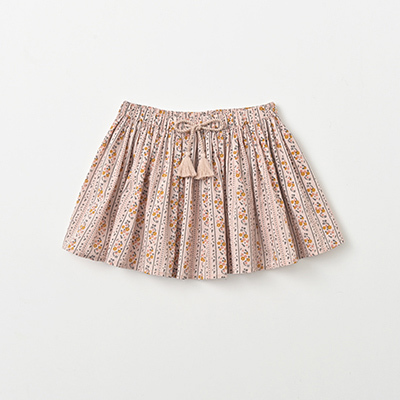 【SALE 50%OFF】LOUIS LOUISE 2022SS キッズ フラワープリントスカート（PINK ピンク）6A-8A