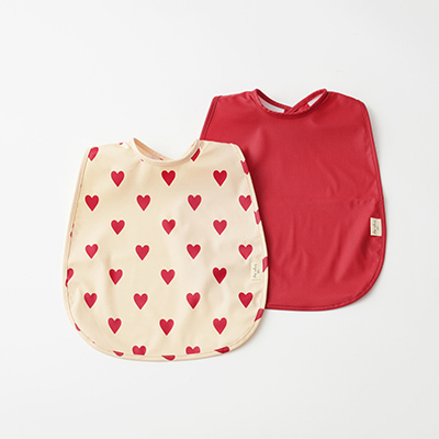 LILI et NENE ベビー KONGES SLOEJD ベビー ビブ2枚セット（MON AMOUR  
