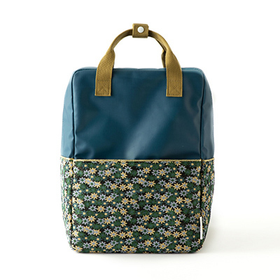 STICKY LEMON backpack | a journey of tales | golden （edison teal flower field green）large