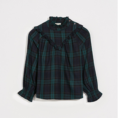【SALE 30%OFF】BELLEROSE 2022AW KIDS BLOUSES（CHECK I-C0887 ）10A-12A