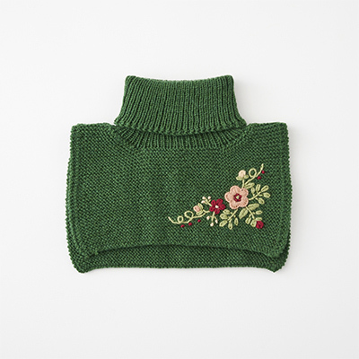 CARAMEL 2022AW KIDS KNITTED NECKWARMER（OLIVE GREEN ）ONE SIZE