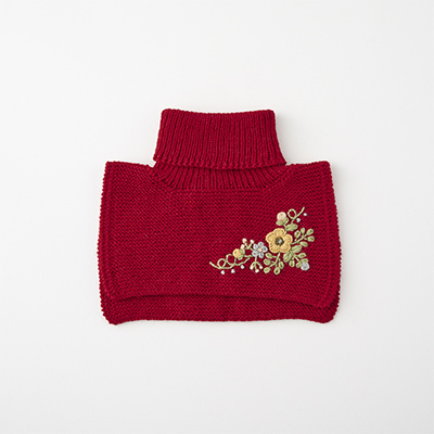 CARAMEL 2022AW KIDS KNITTED NECKWARMER（RED ）ONE SIZE