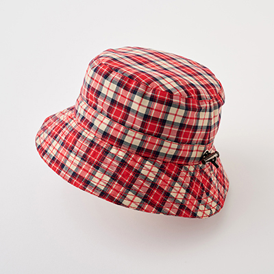 【SALE 50%OFF】CARAMEL 2022AW KIDS WOVEN HAT（RED CHECK ）M