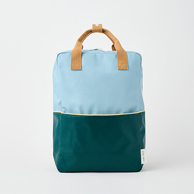STICKY LEMON backpack large | meadows | colourblocking | island blue + green meadow