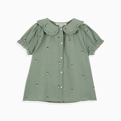 EMILE&IDA 2023SS KIDS BLOUSE（POMME BRODEE AMANDE ）4A-6A