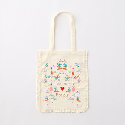 BONJOUR 2023SS KIDS Embroidered totebag one size