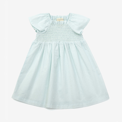 SERENDIPITY ORGANICS 2023SS BABY Baby Smock Dress（Misty Blue ）18M-24M