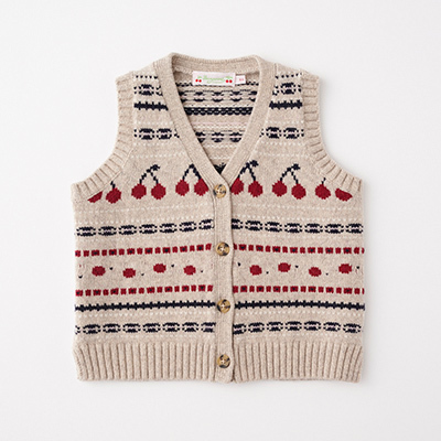 LILI et NENE キッズ BONPOINT 2023AW KIDS CARDIGAN THEVY（992 Gris