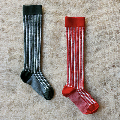 BONJOUR 2023AW KIDS Stripe socks 24-31