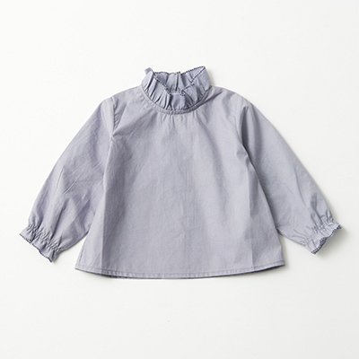 CARAMEL 2023AW WOVEN BABY TOPiSLATE BLUE j18M-2A