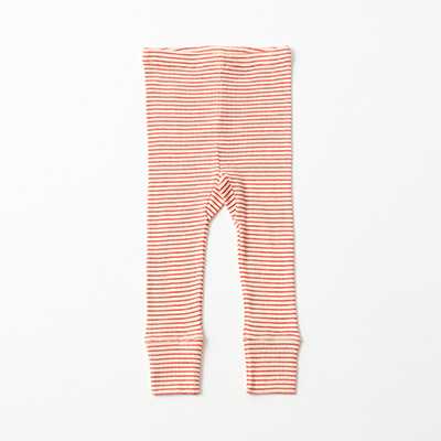 CARAMEL 2023AW BABY JERSEY BABY LEGGINGS（REDCURRANT/CREAM ）12M-2A
