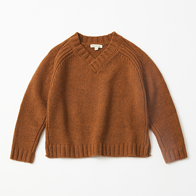 CARAMEL 2023AW KIDS KNITTED JUMPER（FIRED CLAY ）8A-10A