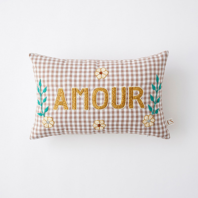 CSAO Mini coussin brode AMOUR