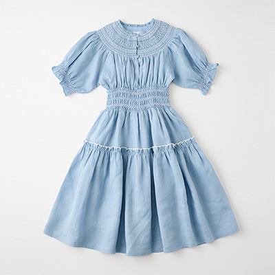 �ySALE 60%OFF�zCERA UNA VOLTA 2024SS KIDS Evelina Dress�iPowder Blue�j6A-8A