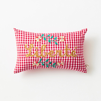 CSAO Mini Embroidered cushion Liberte