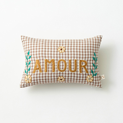CSAO Mini Embroidered cushion AMOUR