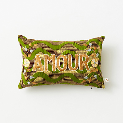 CSAO Mini Embroidered cushion AMOUR