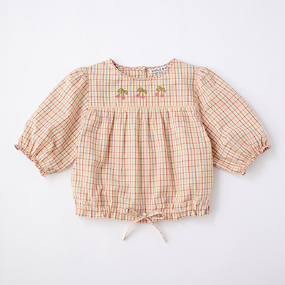 �ySALE 50%OFF�zEMILE ET IDA 2024SS KIDS BLOUSE CARREAUX VANILLE BRODE�iCARREAU VANILLE�j8A-10A