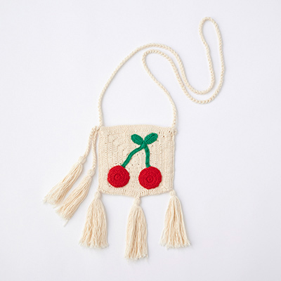 �ySALE 50%OFF�zEMILE ET IDA 2024SS KIDS SAC BANDOULIERE CROCHET MAIN�iECRU�jTU